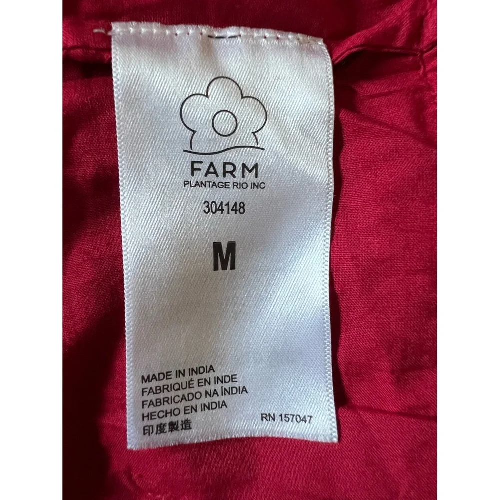 FARM Rio Red Ruffled Blouse - Picture 8 of 9